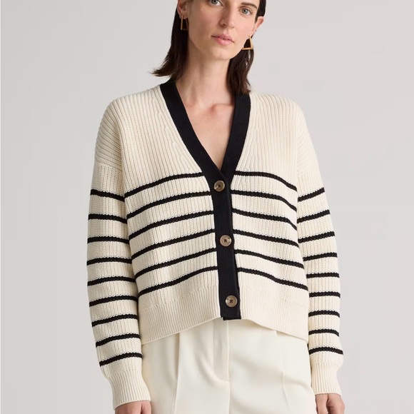 Quince Sweaters - Quince Organic Cotton Fisherman Cardigan Sweater